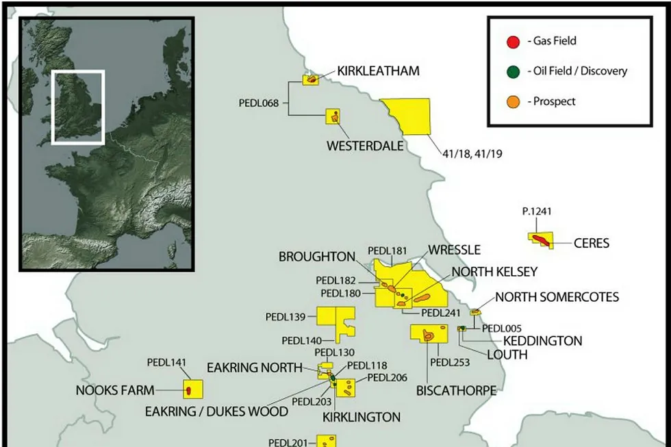 Locator map: for Keddington field in Humber basin