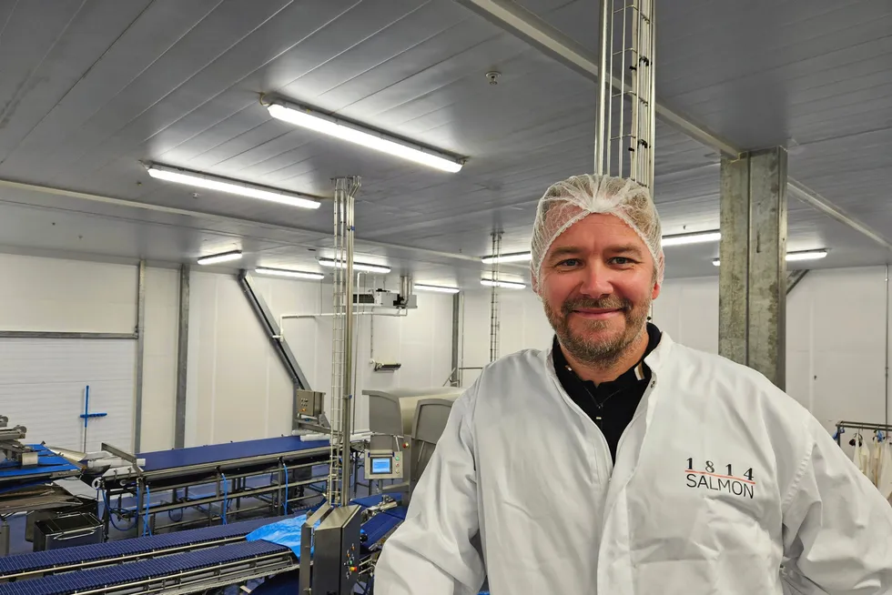 Alf-Goran Knutsen is managing director of Kvaroy Fish Farming, and co-owner and chairman of 1814 Salmon in Eidsvoll. "It is Norway's most flexible processing plant," he says.