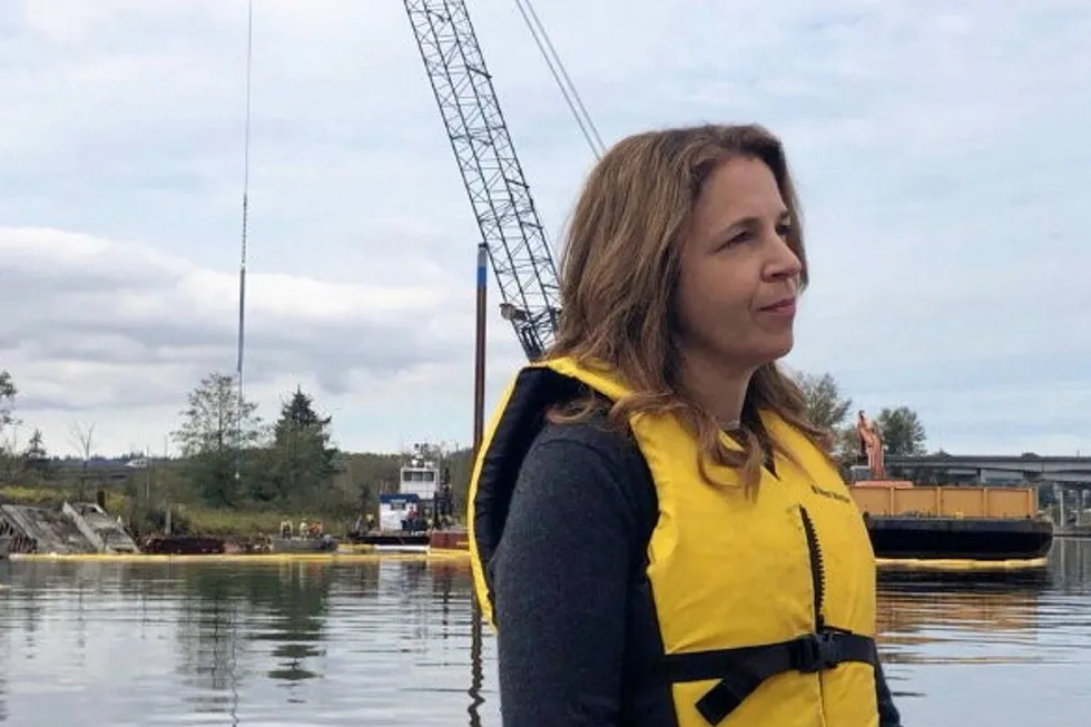 Washington Public Lands Commissioner Hilary Franz has come out strongly against any netpen salmon farming in the state.