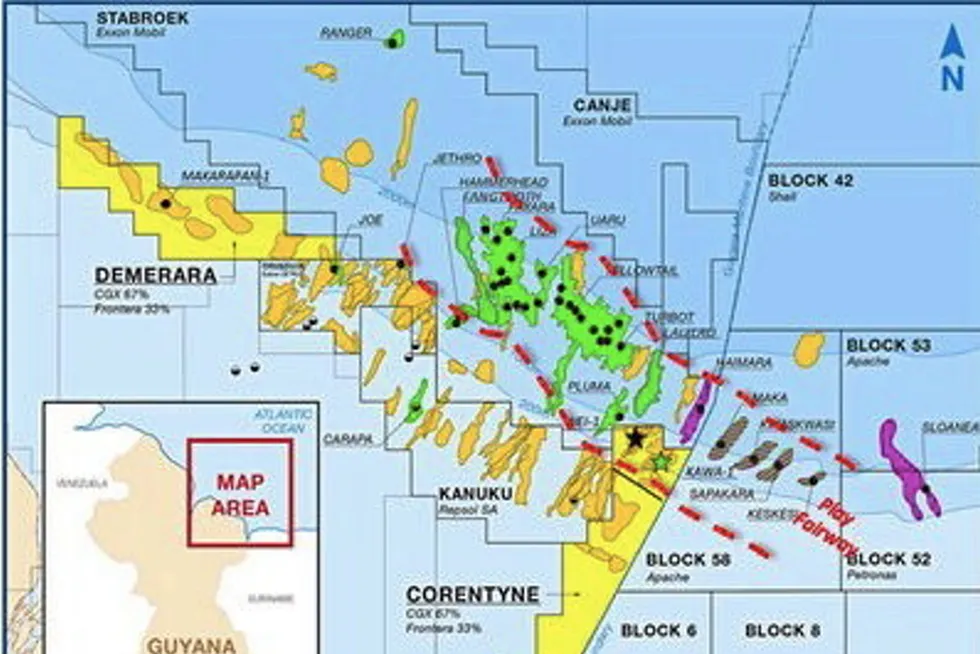 Oil strike: CGX Energy, in partnership with its controlling shareholder Frontera Energy is exploring the Corentyne block
