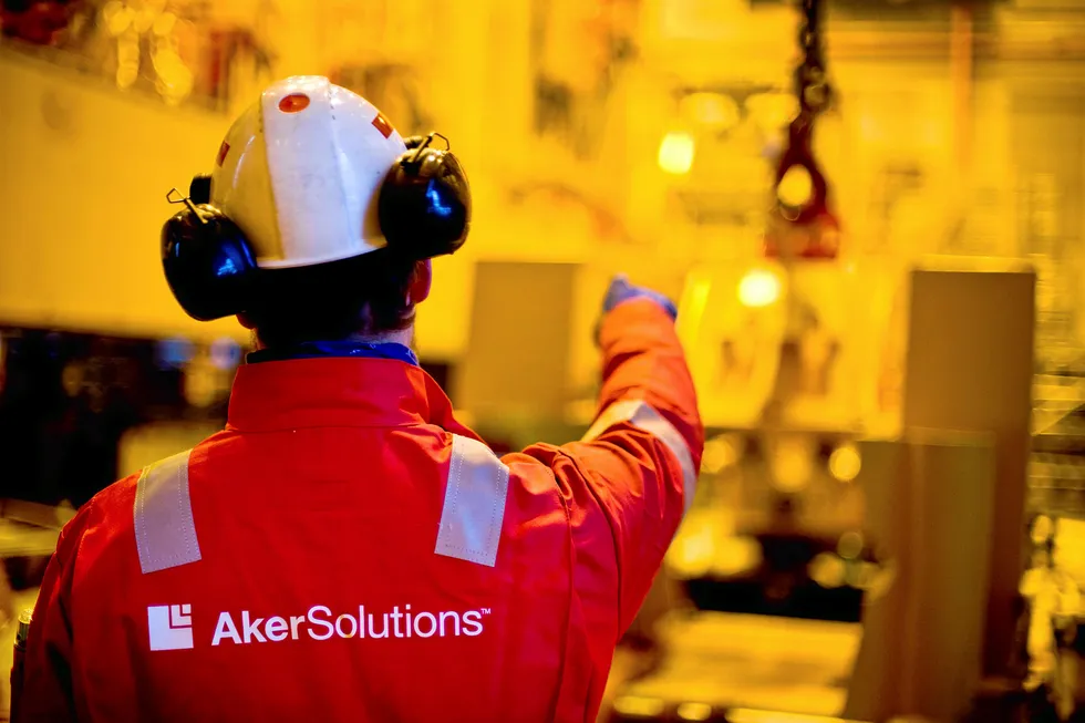 Downmanning: worker at Aker Solutions' Egersund yard workers