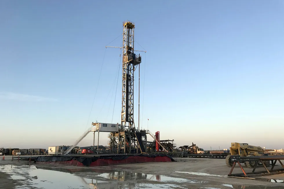 Permian basin: A rig owned by Parsley Energy