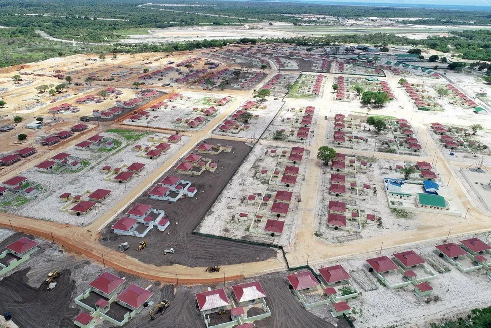 Field operations: the construction camp at the Mozambique LNG site in Mozambique