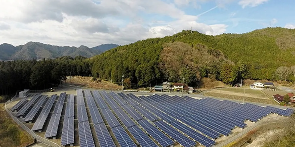 A PV array in Japan