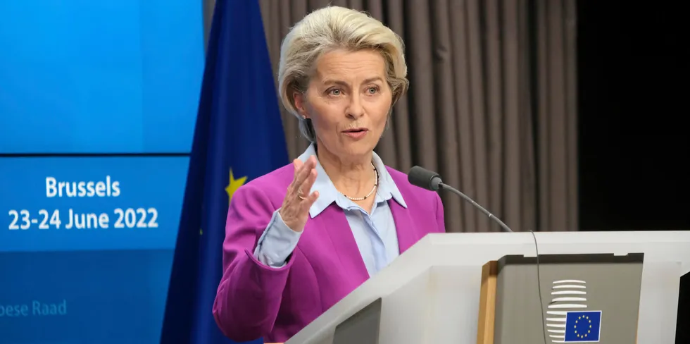 EU-president Ursula von der Leyen. EU har en ambisjon om å kvitte seg med to tredjedeler av russisk gass innen året er omme – samtidig som lagrene nærmest skal fylles til randen før vinteren kommer.