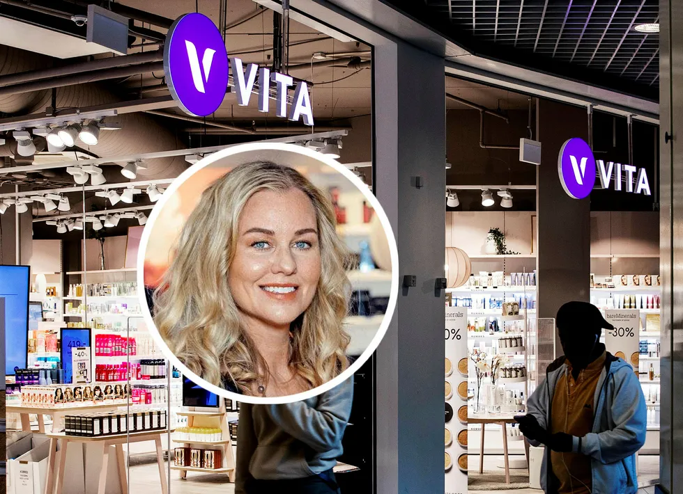 Administrerende direktør Kristina Johansson i Cosmetic Group. Selskapet eier de to kosmetikkjedene Vita og Loco.