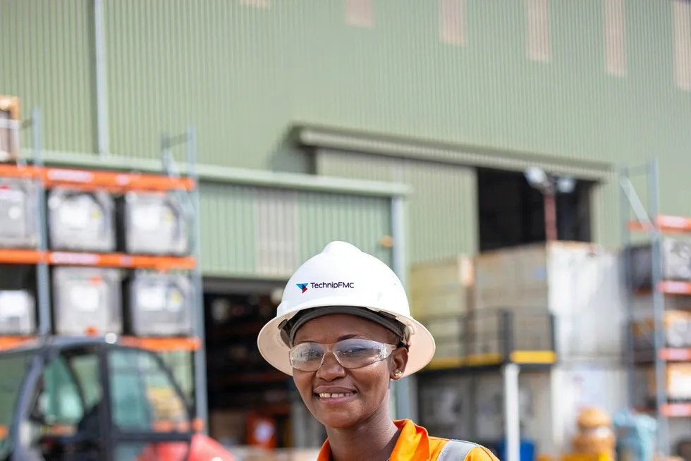 In the workplace: a TechnipFMC employee.