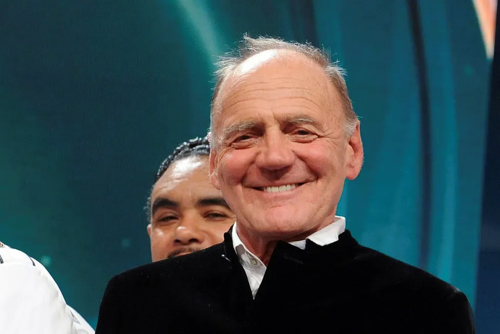 Parodied: Swiss actor Bruno Ganz poses with a prize won for his 2004 portrayal of Adolf Hitler in the film Downfall. A famous scene from the film has since been plundered in thousands of satirical Internet videos