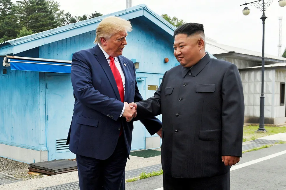 President Donald Trump gjennomførte historiske samtaler med Nord-Koreas leder Kim Jong-un i 2019.
