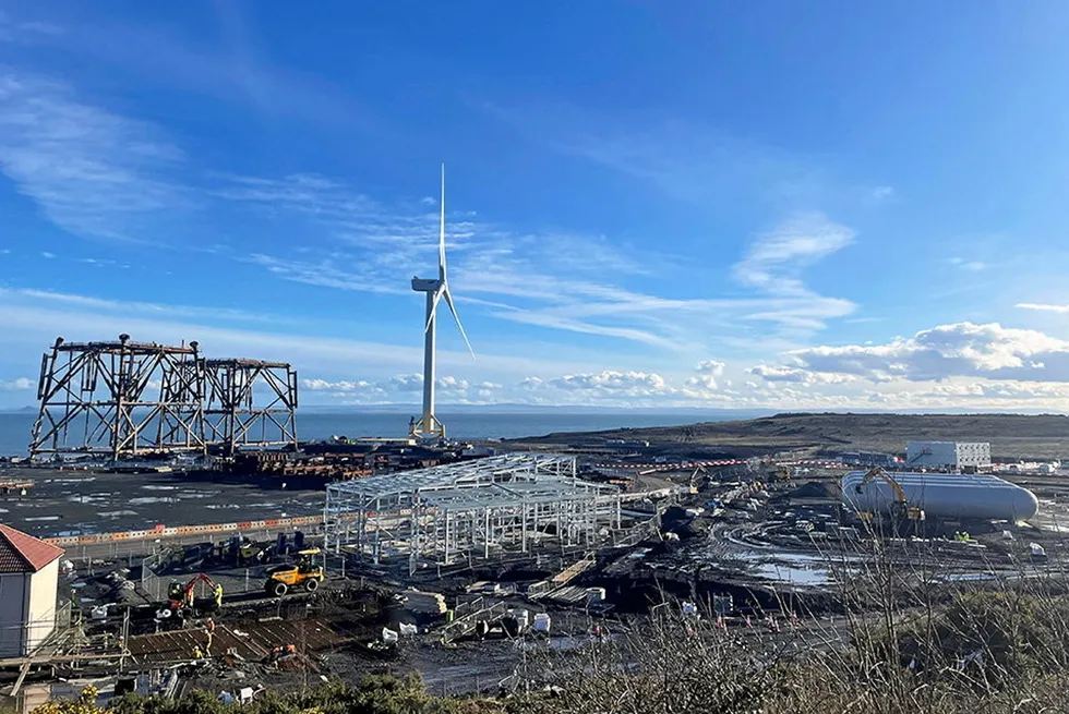 SGN's green hydrogen production facility, currently under construction in Fife.