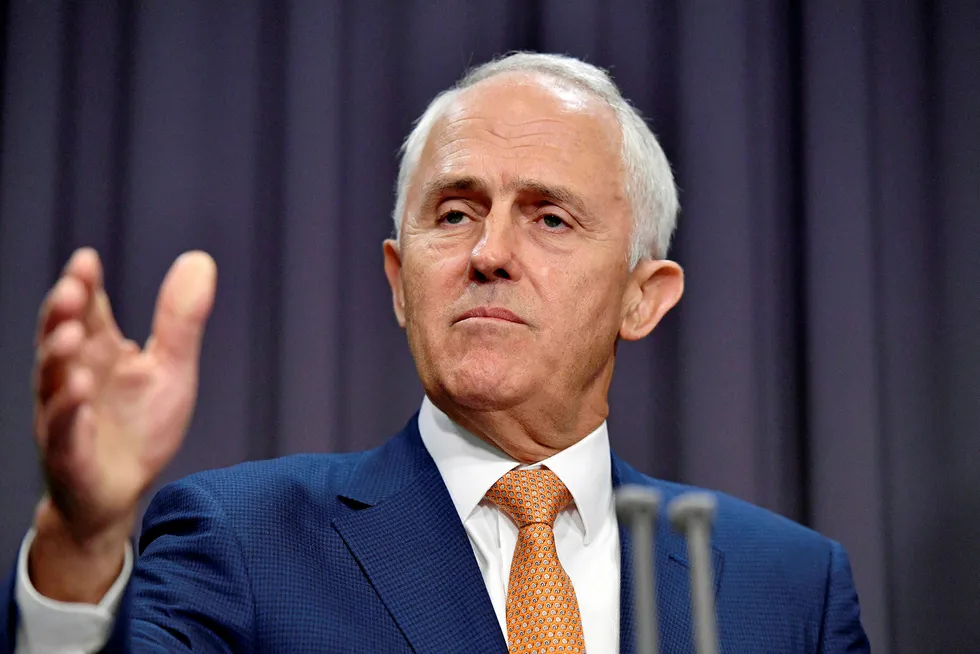 Determined: Australian Prime Minister Malcolm Turnbull