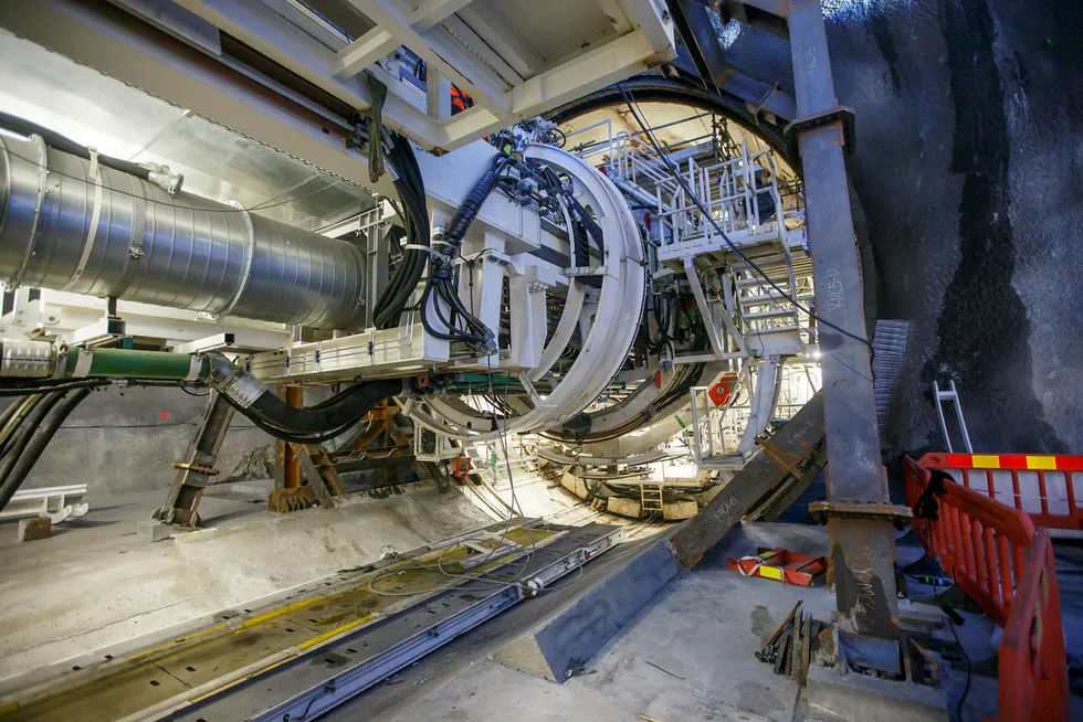 Fire tunnelboremaskiner skal bore mesteparten av Nordens hittil lengste jernbanetunnel. Foto: Poppe, Cornelius