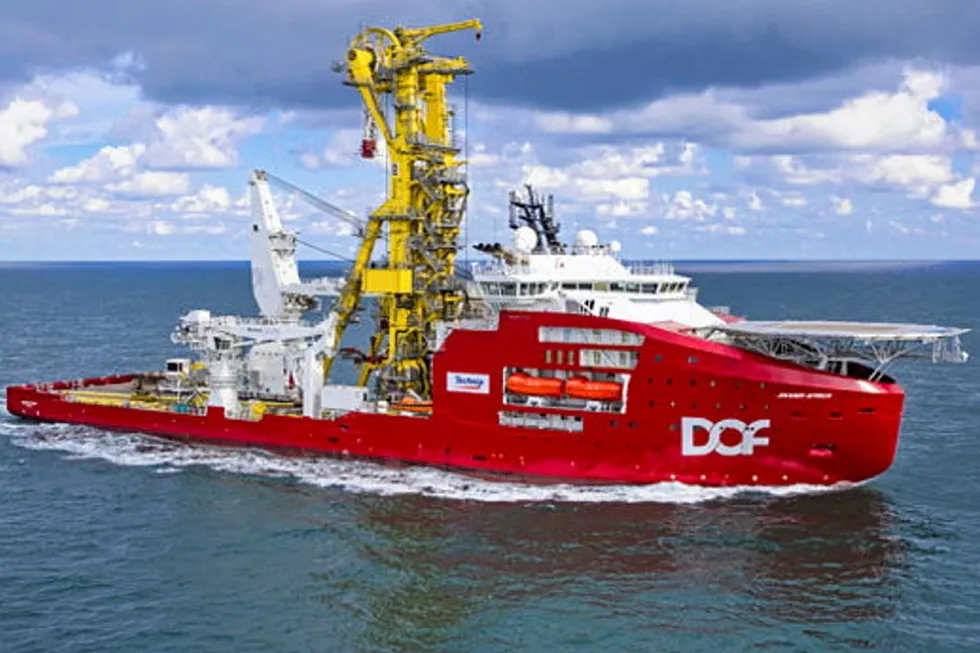 Voyaging: DOF Subsea's Skandi Africa vessel is en route to Eni's Coral South gas field offshore Mozambique