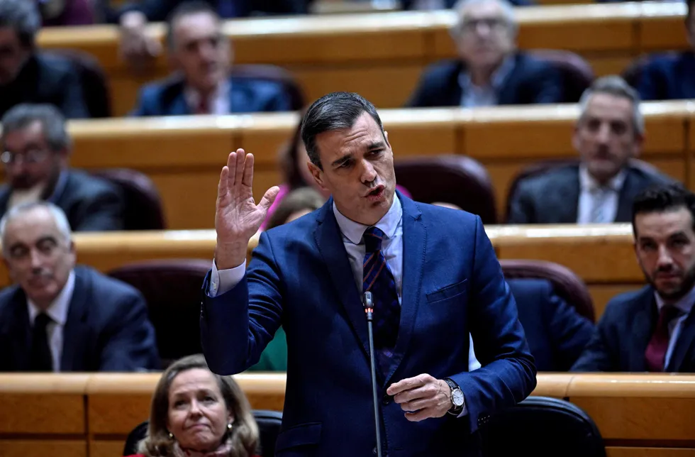 Tax them: Spain's government headed by Prime Minister Pedro Sanchez needs to fund measures to shield consumers from soaring costs.