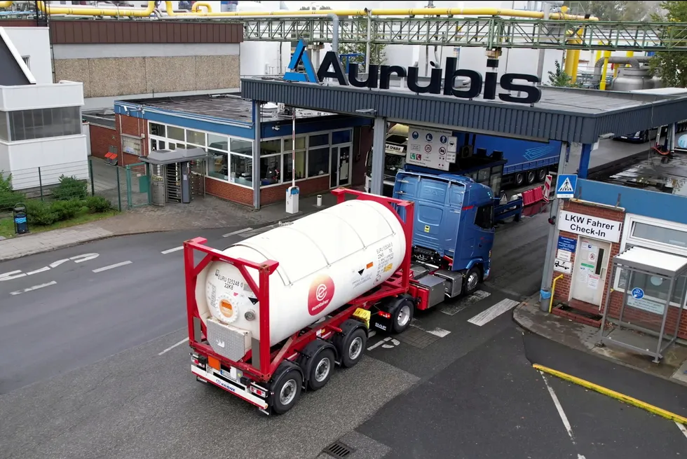 . The test cargo of blue ammonia delivered by Adnoc to Aurubis in September 2022.