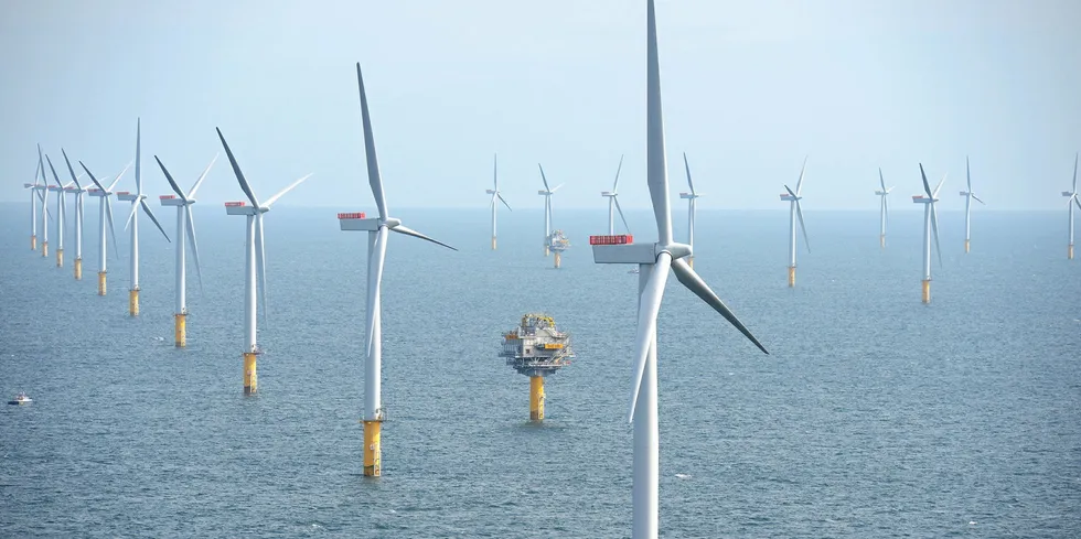 The 317MW Sheringham Shoal Offshore Wind Farm in the British North Sea