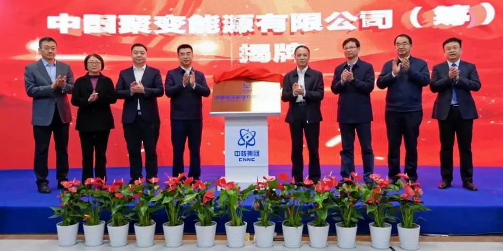 The consortium was unveiled at a nuclear fusion event in China on 29 December.