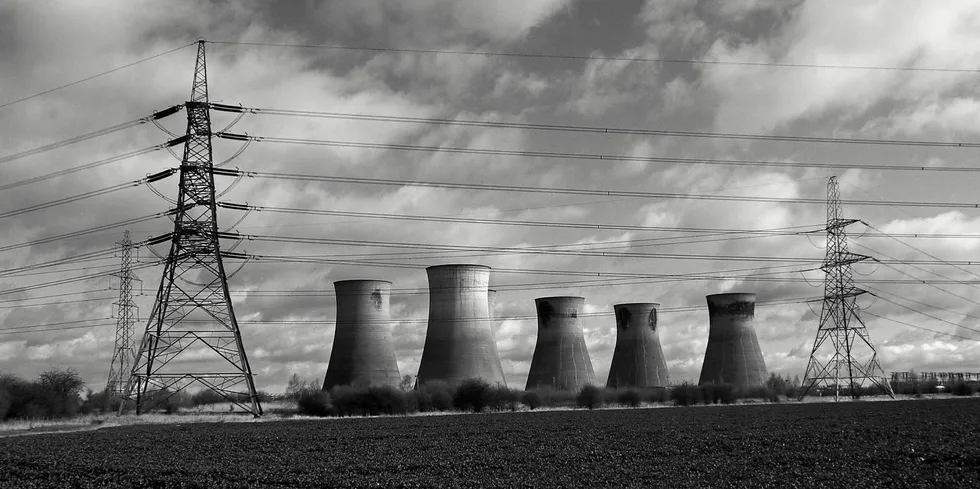 Thorpe Marsh coal station's cooling towers, since demolished.