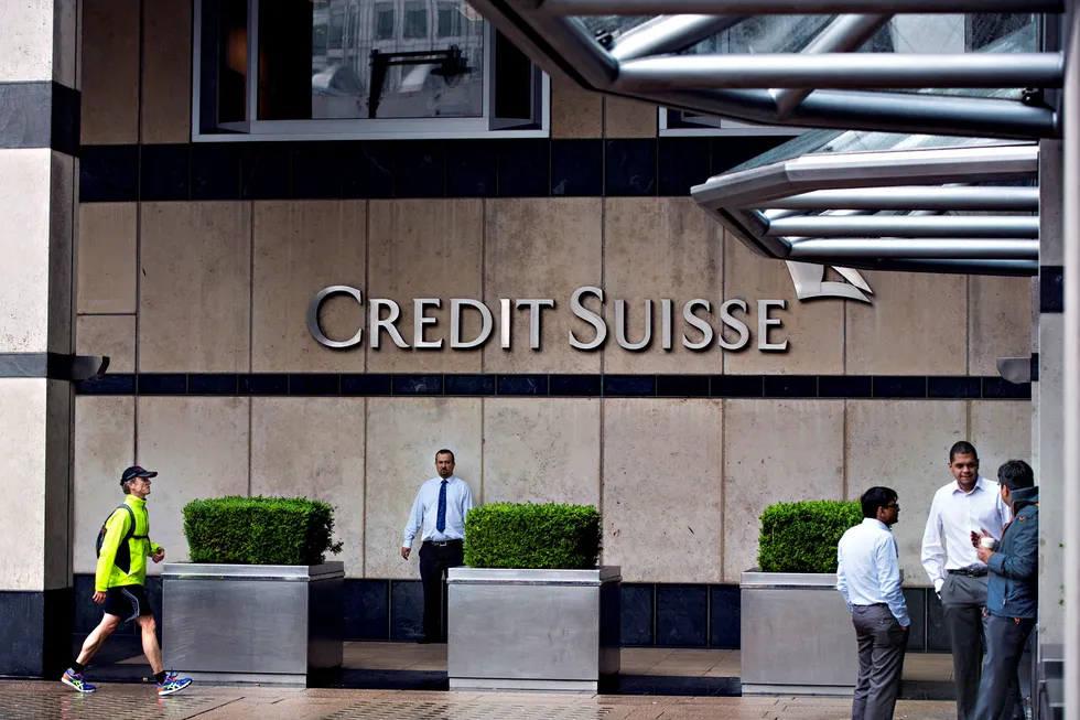 Credit Suisses lokaler i Canary Wharf, London.