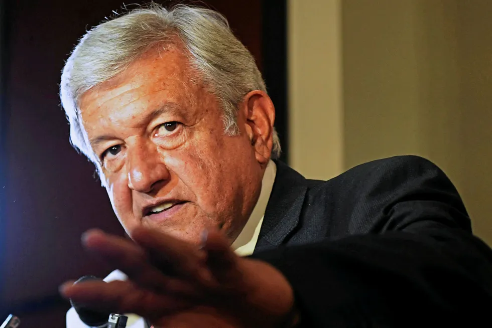 Front-runner: Mexico presidential candidate Andres Manuel Lopez Obrador