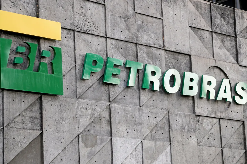 Fuels exit: a logo of Brazil's state-run oil company Petrobras is seen at their headquarters in Rio de Janeiro, Brazil