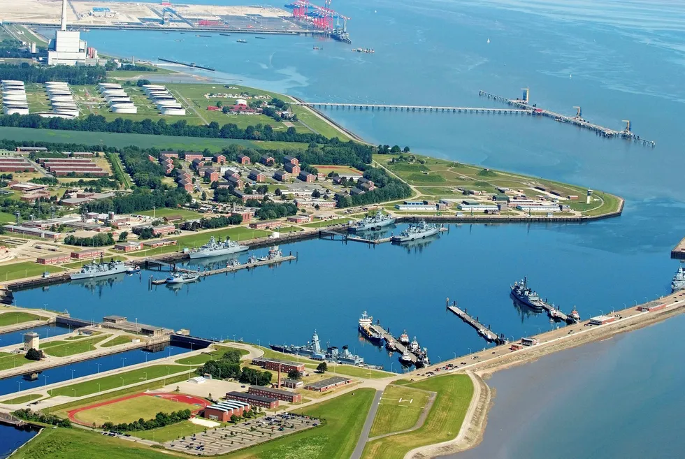 The port of Wilhelmshaven