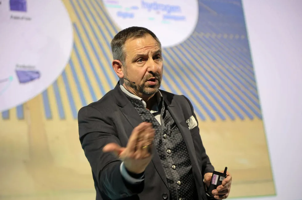 Jorgo Chatzimarkakis, CEO of trade association Hydrogen Europe, speaking at World Hydrogen Week in Brussels this week.