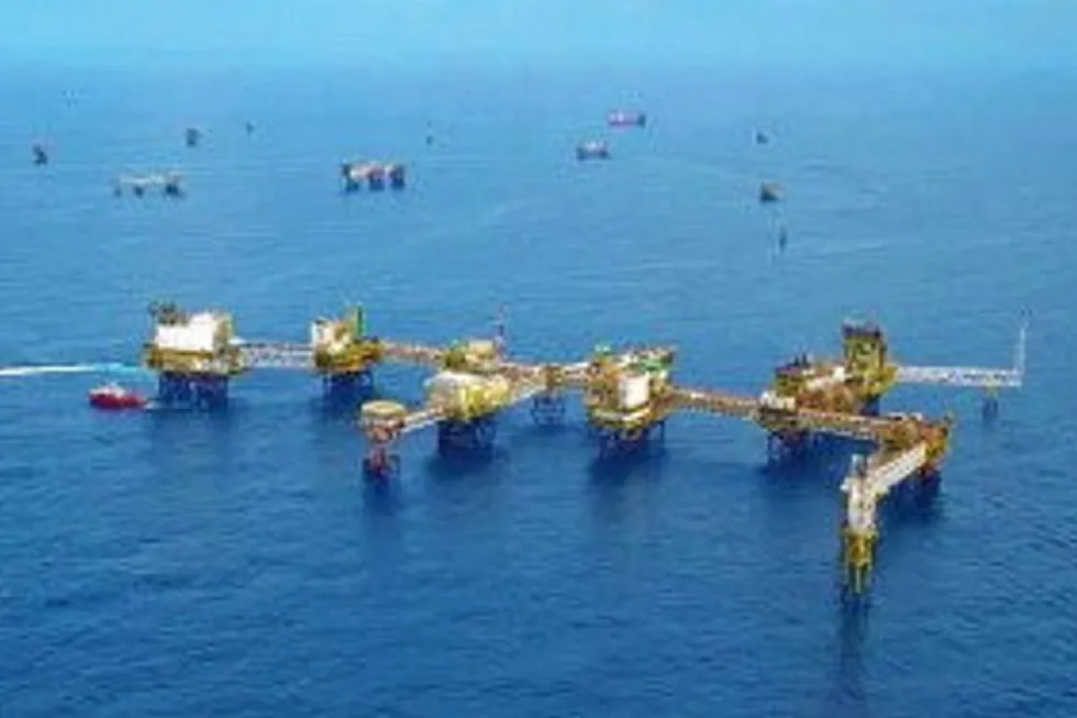 In operation: Brunei Shell Petroleum's Champion field offshore Brunei Darussalam.
