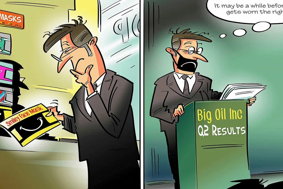 Facing facts: with oil prices and demand continuing to sit low as countries wrestle with the Covid-19 pandemic, industry players are already bracing the market for dire results in the second quarter. Catch Upstream's cartoon of 3 July 2020.