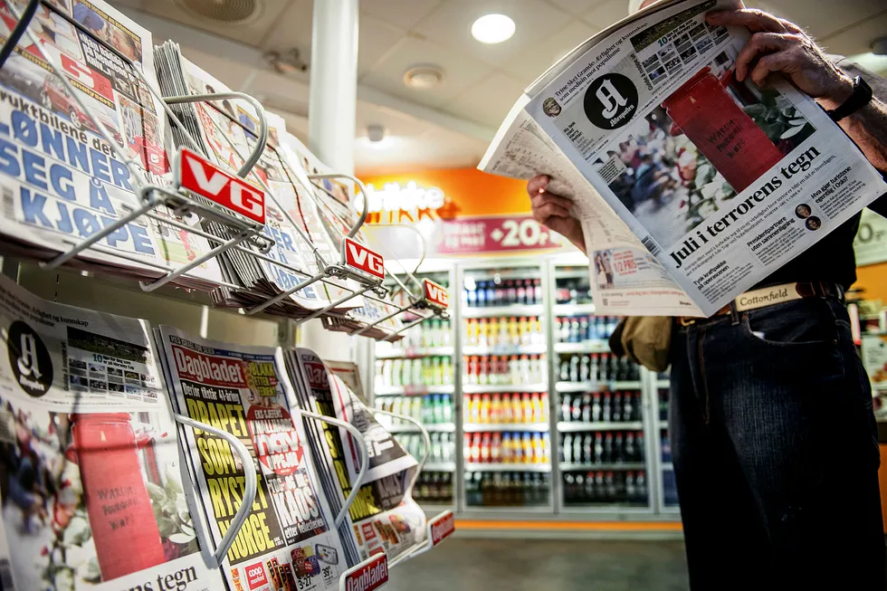 Aktivitetsindikatoren for norsk økonomi, som har fått navnet Financial News Index, er bygget på automatiserte tekstanalyser av nyhetsartikler fra norske aviser. Foto: Gorm K. Gaare