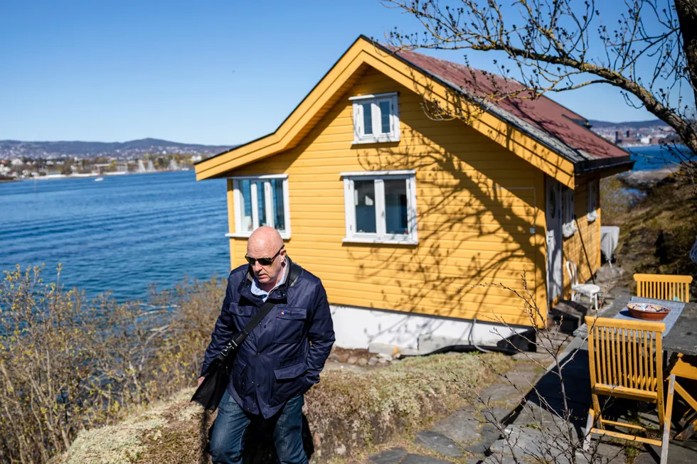 Eiendomsmegler Marius Berger la i mai ut denne hytta på Nakholmen for åtte millioner kroner