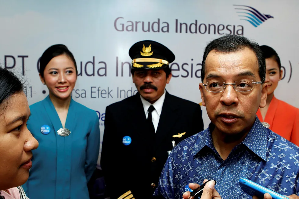 Tidligere konsernsjef Emirsyah Satar i det indonesiske flyselskapet Garuda skal ha mottatt penger og gaver fra Rolls-Royce da han ledet flyselskapet. Nå er han under etterforskning i Indonesia Foto: Enny Nuraheni/Reuters/NTB Scanpix