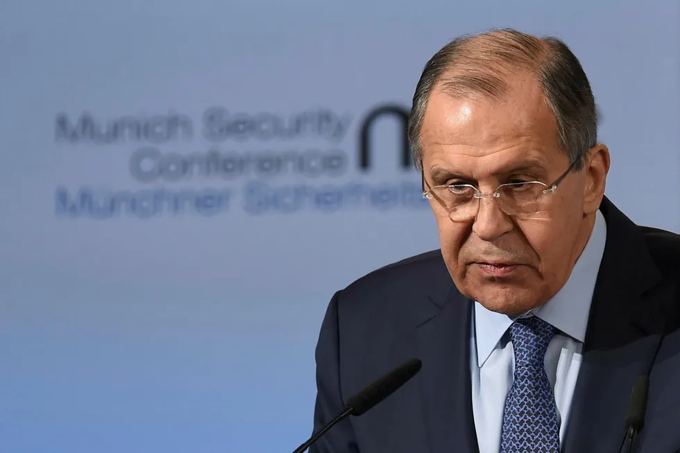 Russlands utenriksminister Sergej Lavrov mener Vestens dominans er over. Her på helgens sikkerhetskonferanse i München. Foto: Christof Stache/AFP/NTB Scanpix