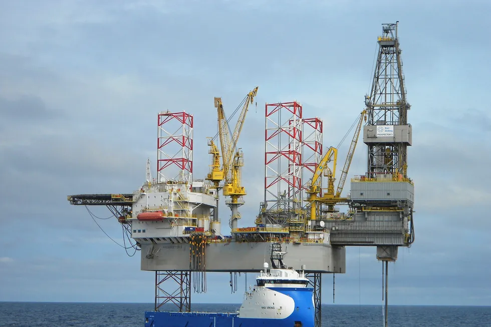 Major find: the jack-up Prospector5 at the Glengorm location in the UK North Sea