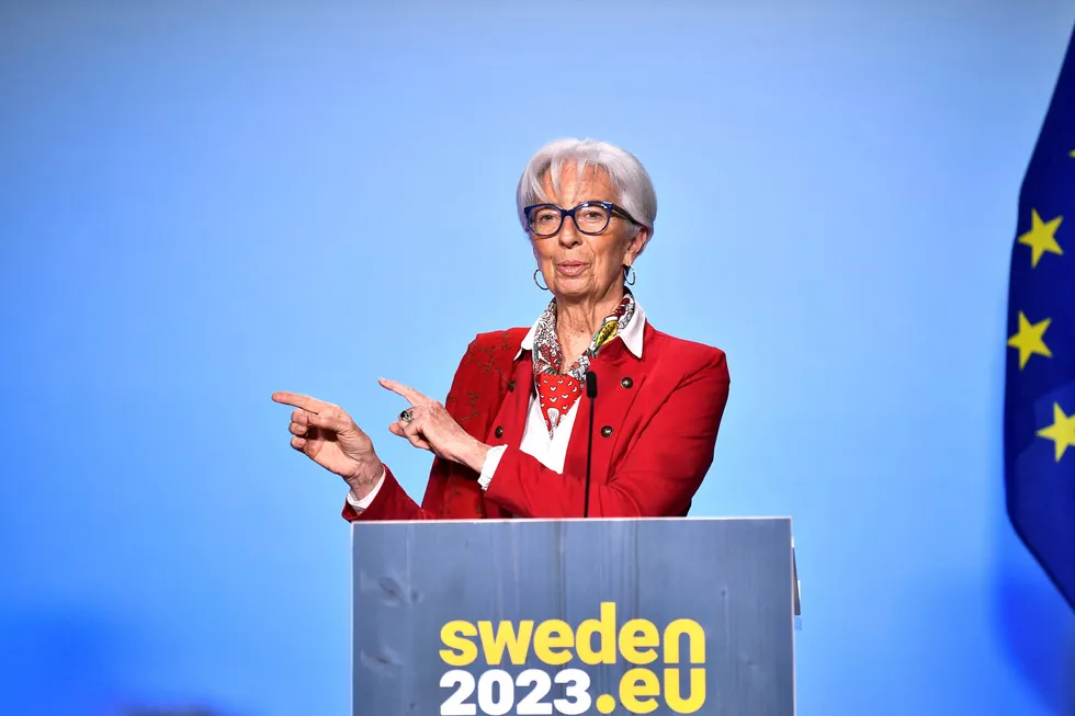 ECB-sjef Christine Lagarde var på besøk i Stockholm i forrige uke. Anledningen var et møte mellom finansministrene i EU og ledere for landenes sentralbanker.