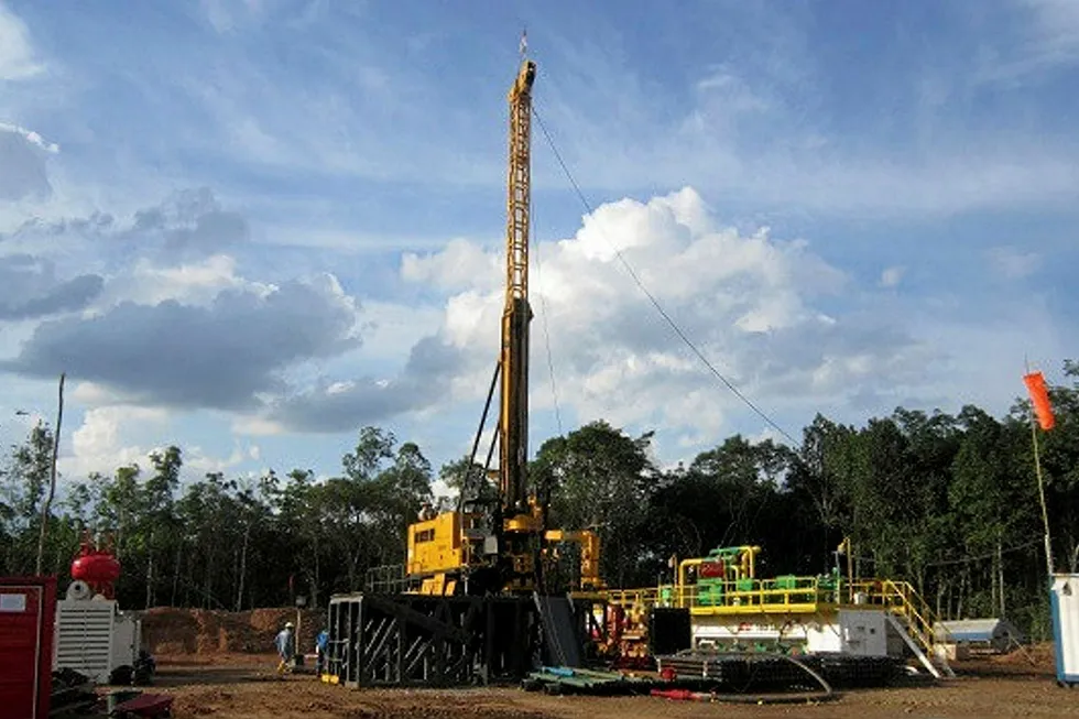 Drilling operations in South Sumatra