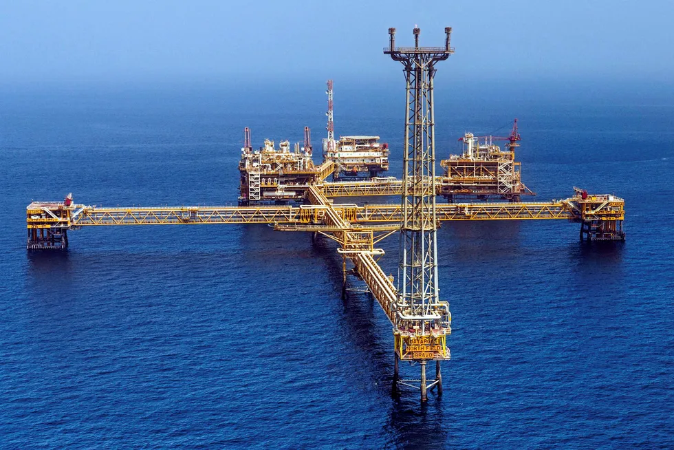 Expansion: an offshore production facility on the giant North Field off Qatar