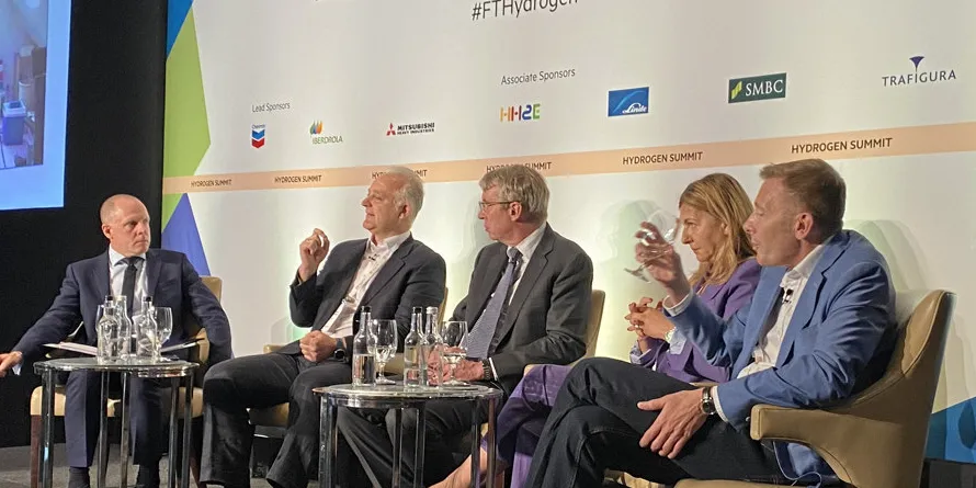 Neil Hume, Demetrios Papathanasiou, Martin Lambert, Elizabeth Press, Thierry Bros, FT hydrogen summit 16 June 2022.