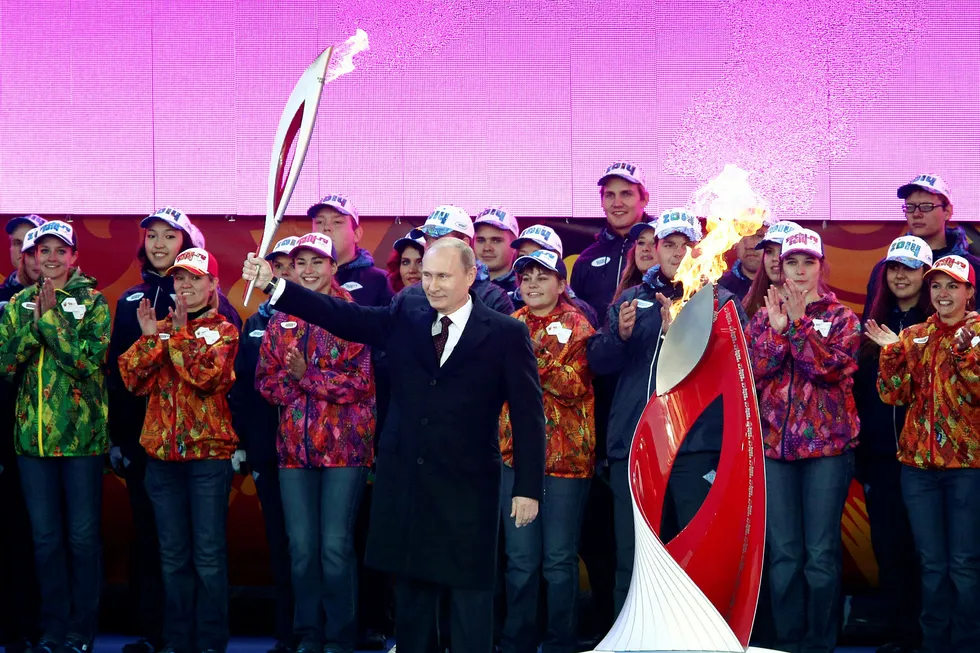 Sotsji-OL i 2014 var president Vladimir Putins store prestisjeprosjekt. Men det markerte også begynnelsen på historiens største dopingskandale. Foto: Sergei Karpukhin/Reuters/NTB Scanpix