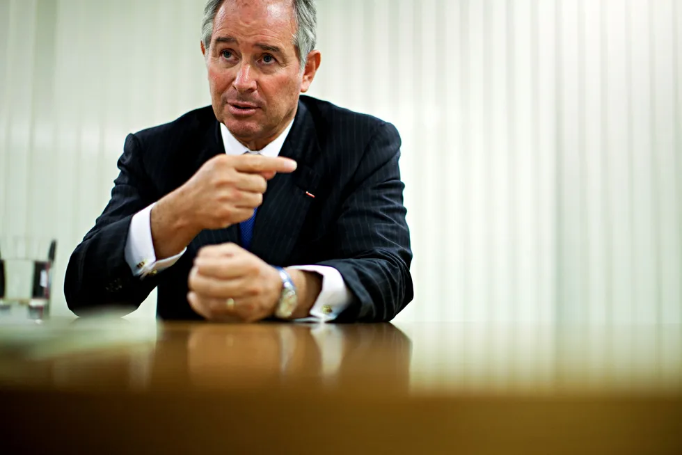Stephen A. Schwarzman, grunnlegger og toppsjef i Blackstone Group, som via selskapet GSO Capital Partners selger seg videre ned i Norsk Skog. Foto: Per Thrana
