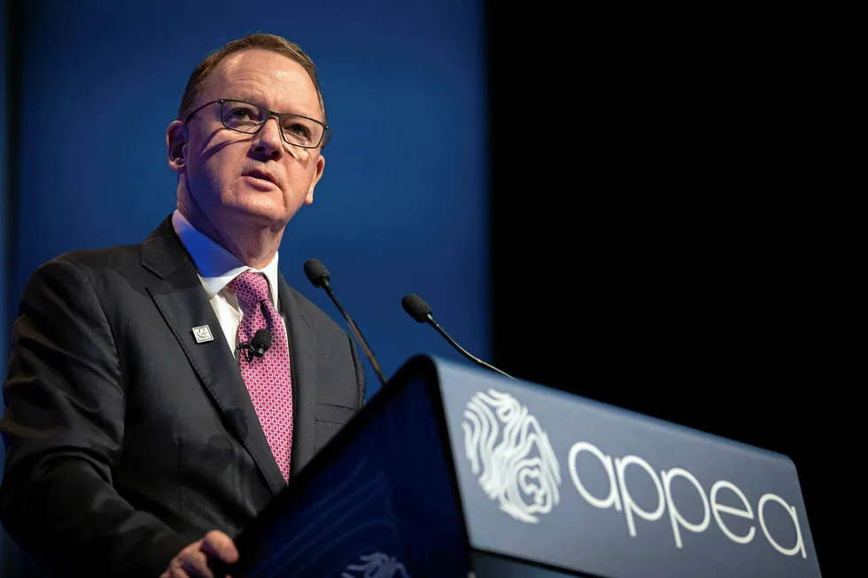 Looking ahead: Woodside chief executive Peter Coleman at APPEA 2019