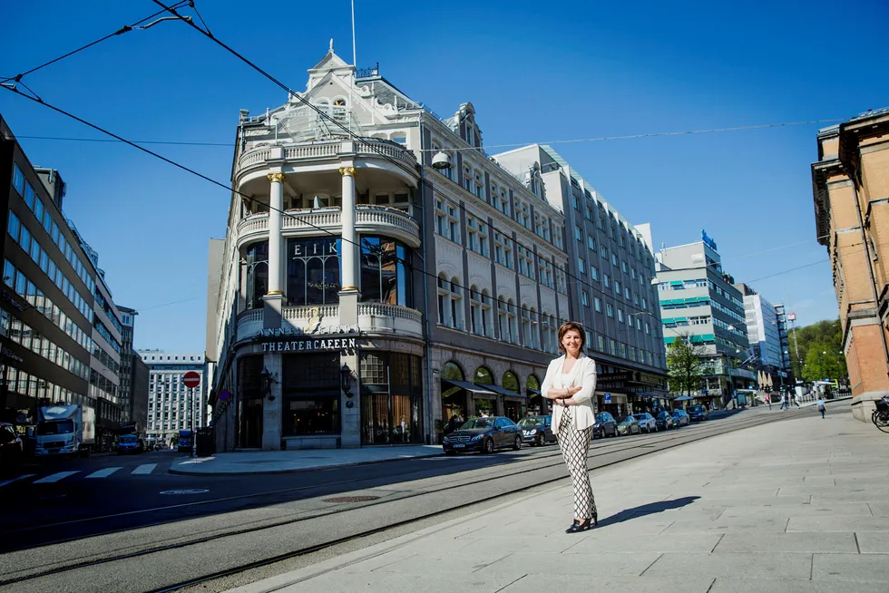 Elisabeth C. Brochmann er strålende fornøyd etter at Hotel Continental doblet overskuddet i fjor. Foto: Per Thrana