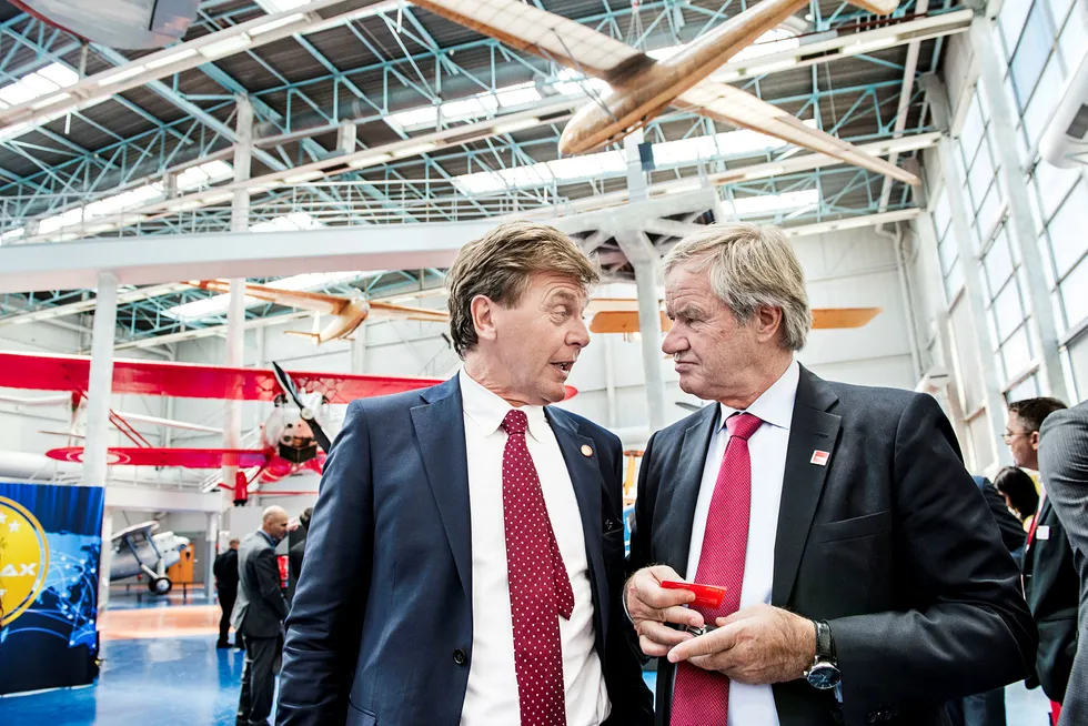 Bjørn H. Kise (til venstre) og Bjørn Kjos har de siste ukene solgt seg helt ut av Norwegian.