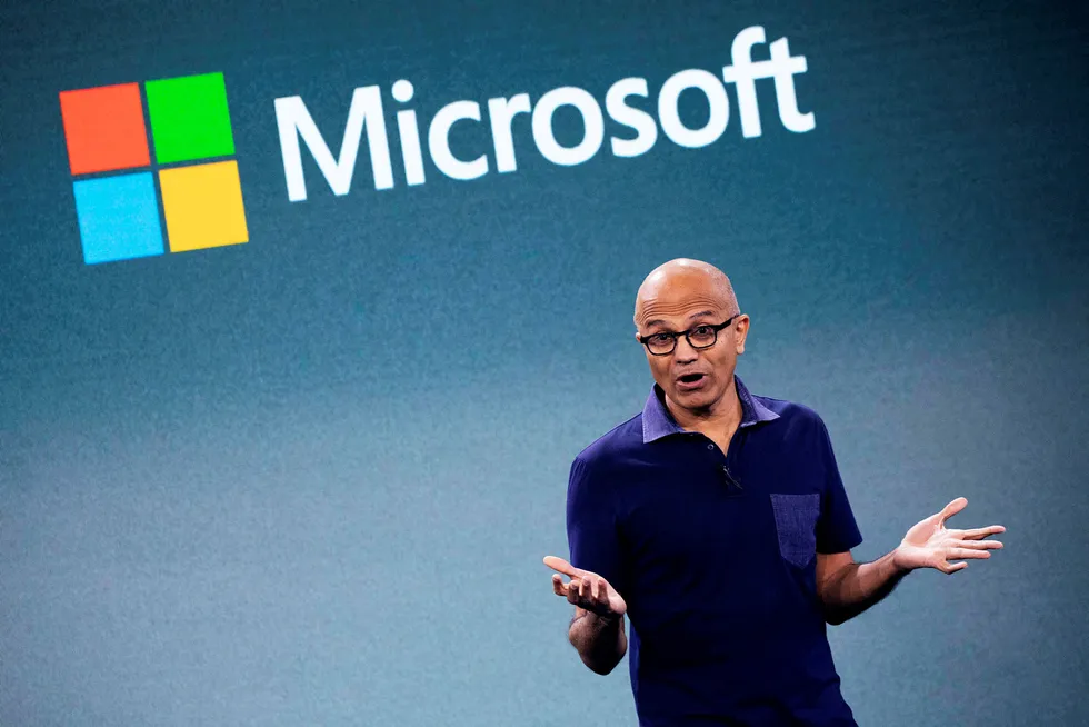 Satya Nadella har vært toppsjef i Microsoft siden 2014. Her avbildet i New York i fjor høst.