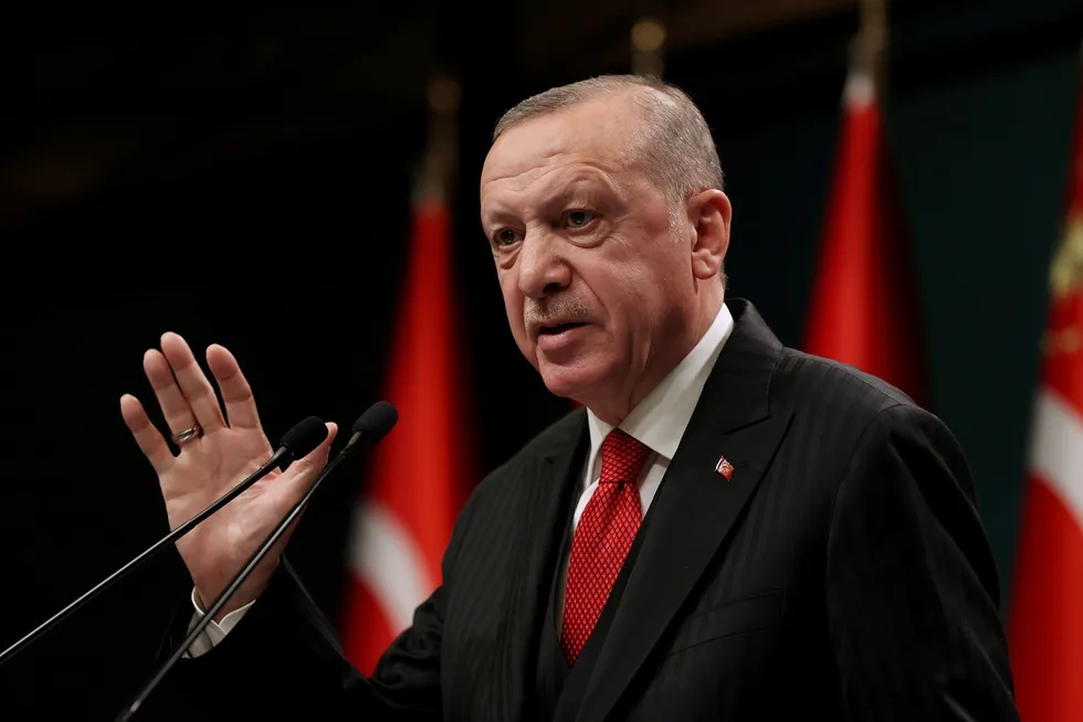 Looking for talks: Turkish President Recep Tayyip Erdogan