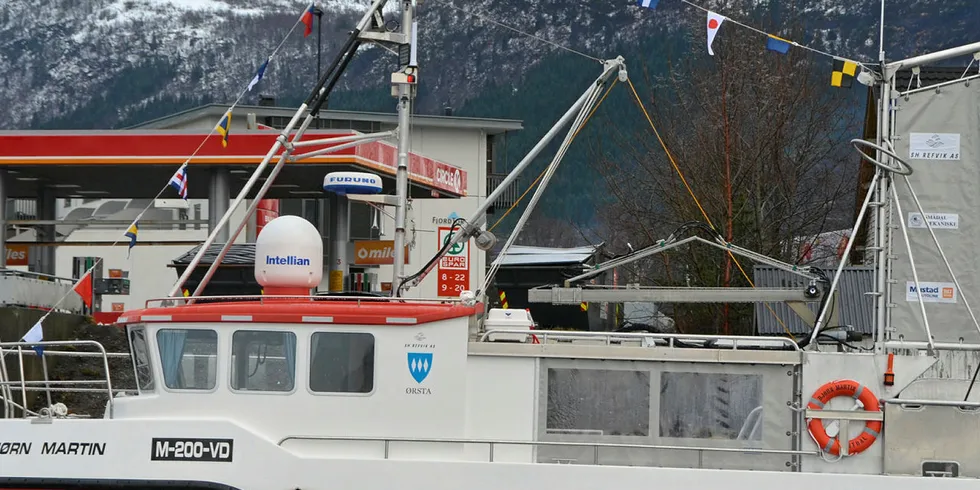 SPEEDSJARK: Nybygde «Bjørn Martin» på havna i Ørsta klar for fiske i Finnmark.