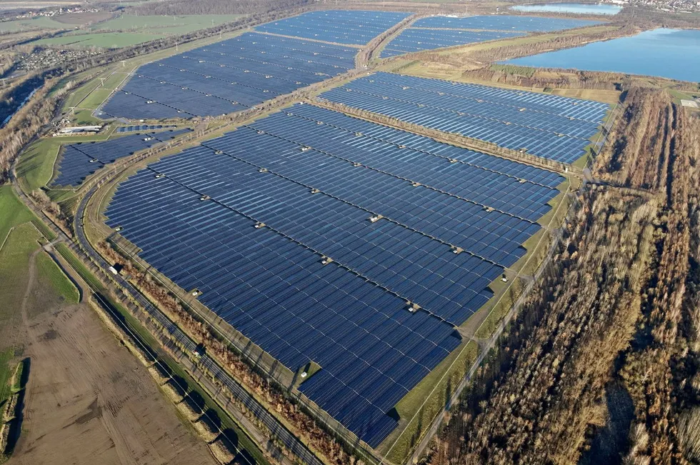 Witznitz solar array near Leipzig.