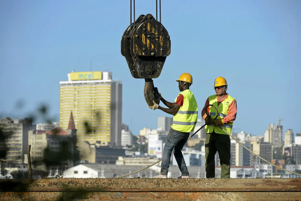 Capital view: construction work under way in the Mozambique capital of Maputo