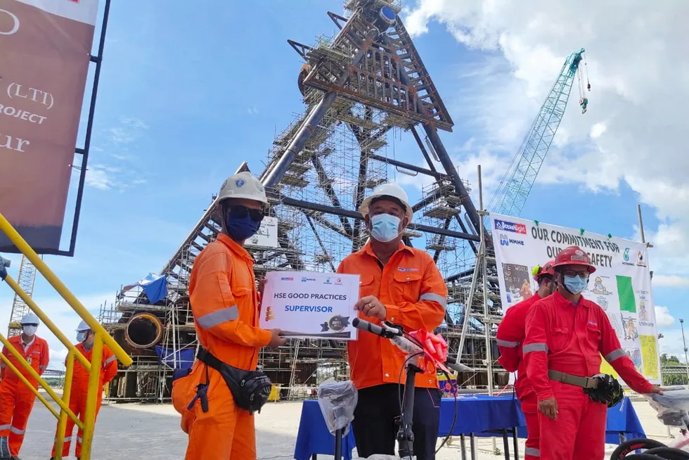 Kasawari facilities: Malaysian contractor KKB Engineering is constructing structures for phase one of the giant offshore gas project