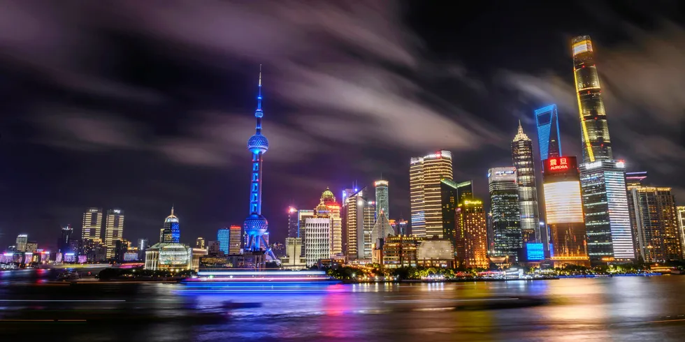 A view of Shanghai's financial district, Lujiazui.